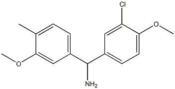 (3-chloro-4-methoxyphenyl)(3-methoxy-4-methylphenyl)methanamine 구조식 이미지