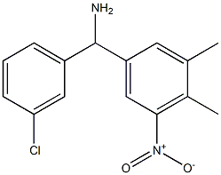 (3-chlorophenyl)(3,4-dimethyl-5-nitrophenyl)methanamine Structure