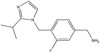 (3-fluoro-4-{[2-(propan-2-yl)-1H-imidazol-1-yl]methyl}phenyl)methanamine Structure