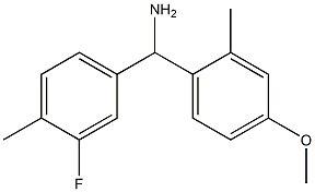 (3-fluoro-4-methylphenyl)(4-methoxy-2-methylphenyl)methanamine 구조식 이미지