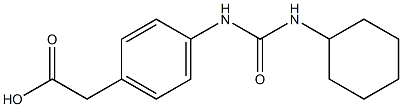 (4-{[(cyclohexylamino)carbonyl]amino}phenyl)acetic acid Structure