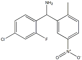 (4-chloro-2-fluorophenyl)(2-methyl-5-nitrophenyl)methanamine Structure