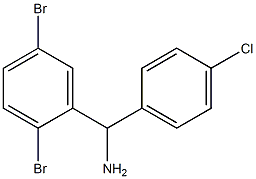 (4-chlorophenyl)(2,5-dibromophenyl)methanamine Structure