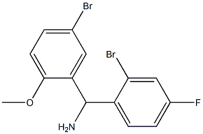(5-bromo-2-methoxyphenyl)(2-bromo-4-fluorophenyl)methanamine 구조식 이미지