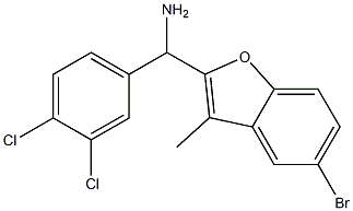 (5-bromo-3-methyl-1-benzofuran-2-yl)(3,4-dichlorophenyl)methanamine Structure