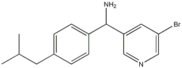 (5-bromopyridin-3-yl)[4-(2-methylpropyl)phenyl]methanamine 구조식 이미지