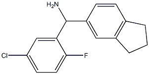 (5-chloro-2-fluorophenyl)(2,3-dihydro-1H-inden-5-yl)methanamine Structure