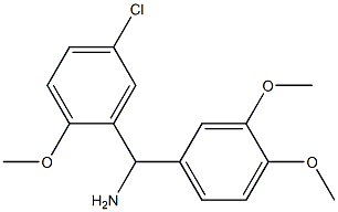 (5-chloro-2-methoxyphenyl)(3,4-dimethoxyphenyl)methanamine 구조식 이미지