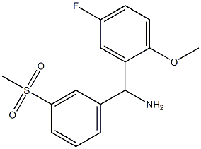 (5-fluoro-2-methoxyphenyl)(3-methanesulfonylphenyl)methanamine Structure