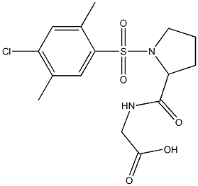 [({1-[(4-chloro-2,5-dimethylphenyl)sulfonyl]pyrrolidin-2-yl}carbonyl)amino]acetic acid 구조식 이미지