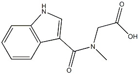 [(1H-indol-3-ylcarbonyl)(methyl)amino]acetic acid 구조식 이미지