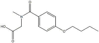 [(4-butoxybenzoyl)(methyl)amino]acetic acid Structure