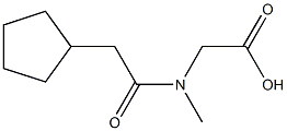 [(cyclopentylacetyl)(methyl)amino]acetic acid 구조식 이미지