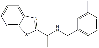 [1-(1,3-benzothiazol-2-yl)ethyl][(3-methylphenyl)methyl]amine Structure