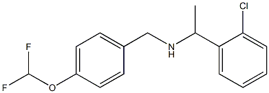 [1-(2-chlorophenyl)ethyl]({[4-(difluoromethoxy)phenyl]methyl})amine Structure