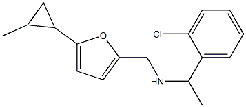 [1-(2-chlorophenyl)ethyl]({[5-(2-methylcyclopropyl)furan-2-yl]methyl})amine Structure