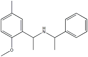 [1-(2-methoxy-5-methylphenyl)ethyl](1-phenylethyl)amine 구조식 이미지