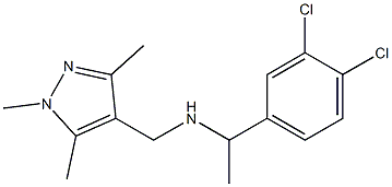 [1-(3,4-dichlorophenyl)ethyl][(1,3,5-trimethyl-1H-pyrazol-4-yl)methyl]amine 구조식 이미지