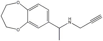 [1-(3,4-dihydro-2H-1,5-benzodioxepin-7-yl)ethyl](prop-2-yn-1-yl)amine Structure