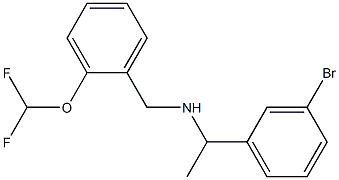 [1-(3-bromophenyl)ethyl]({[2-(difluoromethoxy)phenyl]methyl})amine Structure