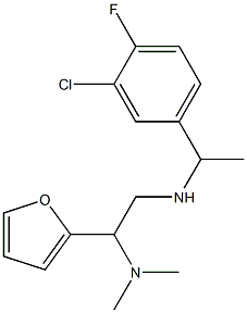 [1-(3-chloro-4-fluorophenyl)ethyl][2-(dimethylamino)-2-(furan-2-yl)ethyl]amine 구조식 이미지