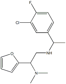 [1-(3-chloro-4-fluorophenyl)ethyl][2-(dimethylamino)-2-(furan-2-yl)ethyl]amine Structure