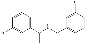 [1-(3-chlorophenyl)ethyl][(3-fluorophenyl)methyl]amine Structure