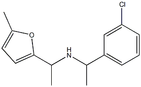 [1-(3-chlorophenyl)ethyl][1-(5-methylfuran-2-yl)ethyl]amine 구조식 이미지