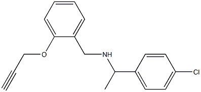 [1-(4-chlorophenyl)ethyl]({[2-(prop-2-yn-1-yloxy)phenyl]methyl})amine Structure