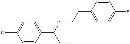 [1-(4-chlorophenyl)propyl][2-(4-fluorophenyl)ethyl]amine Structure