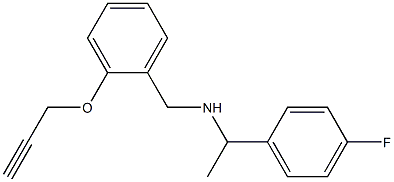 [1-(4-fluorophenyl)ethyl]({[2-(prop-2-yn-1-yloxy)phenyl]methyl})amine Structure