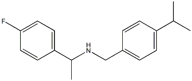 [1-(4-fluorophenyl)ethyl]({[4-(propan-2-yl)phenyl]methyl})amine 구조식 이미지