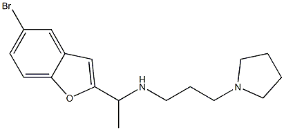 [1-(5-bromo-1-benzofuran-2-yl)ethyl][3-(pyrrolidin-1-yl)propyl]amine 구조식 이미지