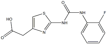 [2-({[(2-fluorophenyl)amino]carbonyl}amino)-1,3-thiazol-4-yl]acetic acid 구조식 이미지