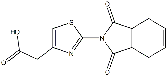 [2-(1,3-dioxo-1,3,3a,4,7,7a-hexahydro-2H-isoindol-2-yl)-1,3-thiazol-4-yl]acetic acid 구조식 이미지