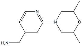 [2-(2,6-dimethylmorpholin-4-yl)pyridin-4-yl]methylamine Structure