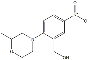 [2-(2-methylmorpholin-4-yl)-5-nitrophenyl]methanol 구조식 이미지