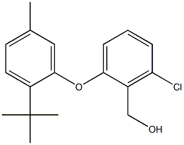 [2-(2-tert-butyl-5-methylphenoxy)-6-chlorophenyl]methanol 구조식 이미지