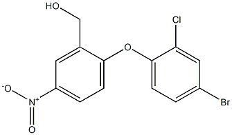 [2-(4-bromo-2-chlorophenoxy)-5-nitrophenyl]methanol Structure