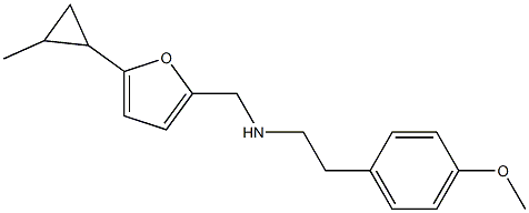 [2-(4-methoxyphenyl)ethyl]({[5-(2-methylcyclopropyl)furan-2-yl]methyl})amine Structure