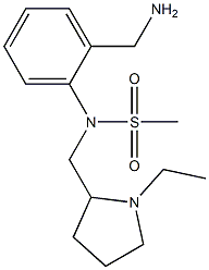 [2-(aminomethyl)phenyl]-N-[(1-ethylpyrrolidin-2-yl)methyl]methanesulfonamide Structure