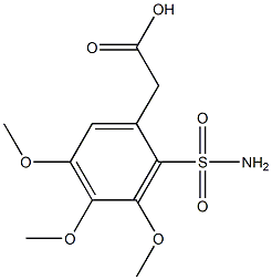 [2-(aminosulfonyl)-3,4,5-trimethoxyphenyl]acetic acid 구조식 이미지