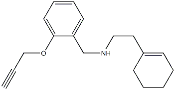 [2-(cyclohex-1-en-1-yl)ethyl]({[2-(prop-2-yn-1-yloxy)phenyl]methyl})amine 구조식 이미지