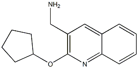 [2-(cyclopentyloxy)quinolin-3-yl]methanamine Structure