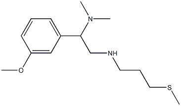 [2-(dimethylamino)-2-(3-methoxyphenyl)ethyl][3-(methylsulfanyl)propyl]amine Structure