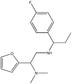 [2-(dimethylamino)-2-(furan-2-yl)ethyl][1-(4-fluorophenyl)propyl]amine 구조식 이미지