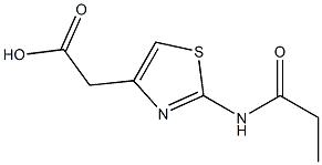 [2-(propionylamino)-1,3-thiazol-4-yl]acetic acid Structure