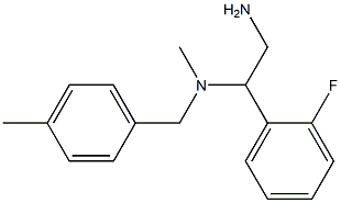 [2-amino-1-(2-fluorophenyl)ethyl](methyl)[(4-methylphenyl)methyl]amine Structure