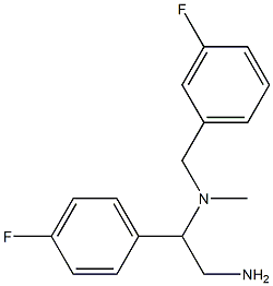 [2-amino-1-(4-fluorophenyl)ethyl][(3-fluorophenyl)methyl]methylamine 구조식 이미지