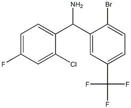 [2-bromo-5-(trifluoromethyl)phenyl](2-chloro-4-fluorophenyl)methanamine Structure